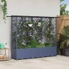 Lit Élevé avec Treillis et Toit Gris 202 x 40 x 136 cm PP 620985620985