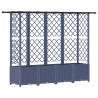 Lit Élevé avec Treillis et Toit Gris 202 x 40 x 136 cm PP 620985620985