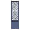 Lit Élevé avec Treillis et Toit Gris 202 x 40 x 136 cm PP 620985620985