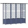 Lit Élevé avec Treillis et Toit Gris 202 x 40 x 136 cm PP 620985620985