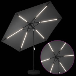 Parasol de jardin avec lumières LED et base 300 x 300 cm 620987620987