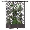 Lit Élevé avec Treillis et Toit Marron 124 x 40 x 121 cm PP 620989620989
