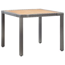 Ensemble à manger de jardin coussins 5pcs Résine tressée Gris 620990620990