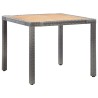 Ensemble à manger de jardin coussins 5pcs Résine tressée Gris 620990620990