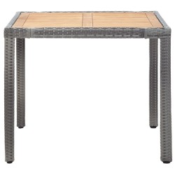 Ensemble à manger de jardin coussins 5pcs Résine tressée Gris 620990620990