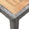Ensemble à manger de jardin coussins 5pcs Résine tressée Gris 620990620990