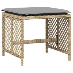 Ensemble à manger de jardin et coussins 11 pcs beige poly rotin 620992620992