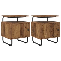 Table de chevet 2 pc Bois ancien Bois d'ingénierie 620995620995