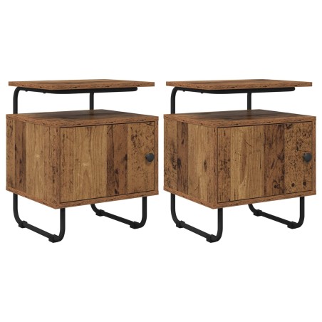 Table de chevet 2 pc Bois ancien Bois d'ingénierie 620995620995