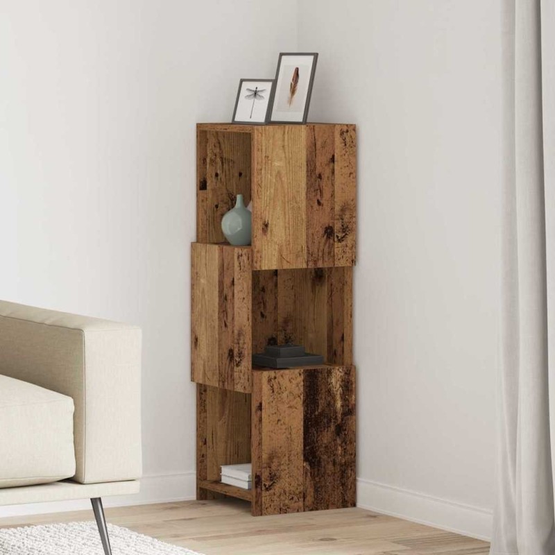 Meuble d'angle Bois ancien 30,5x30x95cm Bois d'ingénierie 621000621000