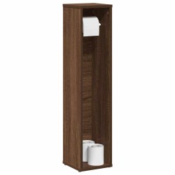Meuble de salle de bain avec porte-rouleau chêne brun 20,5 x 20 x 90 cm 621003621003