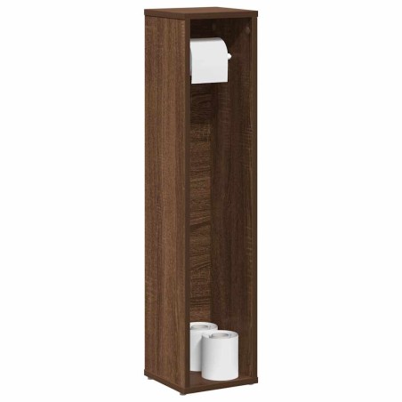 Meuble de salle de bain avec porte-rouleau chêne brun 20,5 x 20 x 90 cm 621003621003