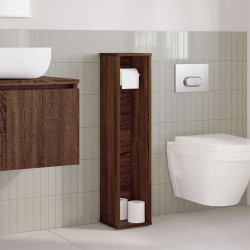 Meuble de salle de bain avec porte-rouleau chêne brun 20,5 x 20 x 90 cm 621003621003