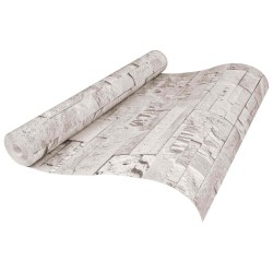 Papier peint en pierre 3D Crème 10 x 0,53 m Tissu non tissé 621005621005