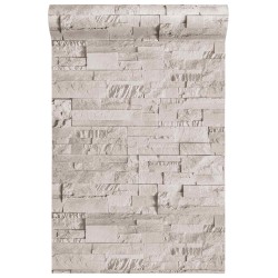 Papier peint en pierre 3D Crème 10 x 0,53 m Tissu non tissé 621005621005
