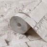 Papier peint en pierre 3D Crème 10 x 0,53 m Tissu non tissé 621005621005