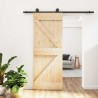 Porte coulissante Naturel et noir 70 x 210 cm 621007621007