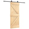 Porte coulissante Naturel et noir 70 x 210 cm 621007621007