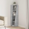 Meuble d'angle Gris béton 27,5x27x102cm Bois d'ingénierie 621022621022