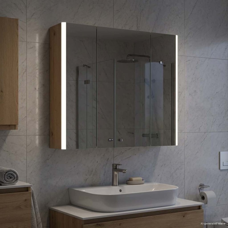 Armoire Miroir de Salle de Bain Chêne artisan 621027621027