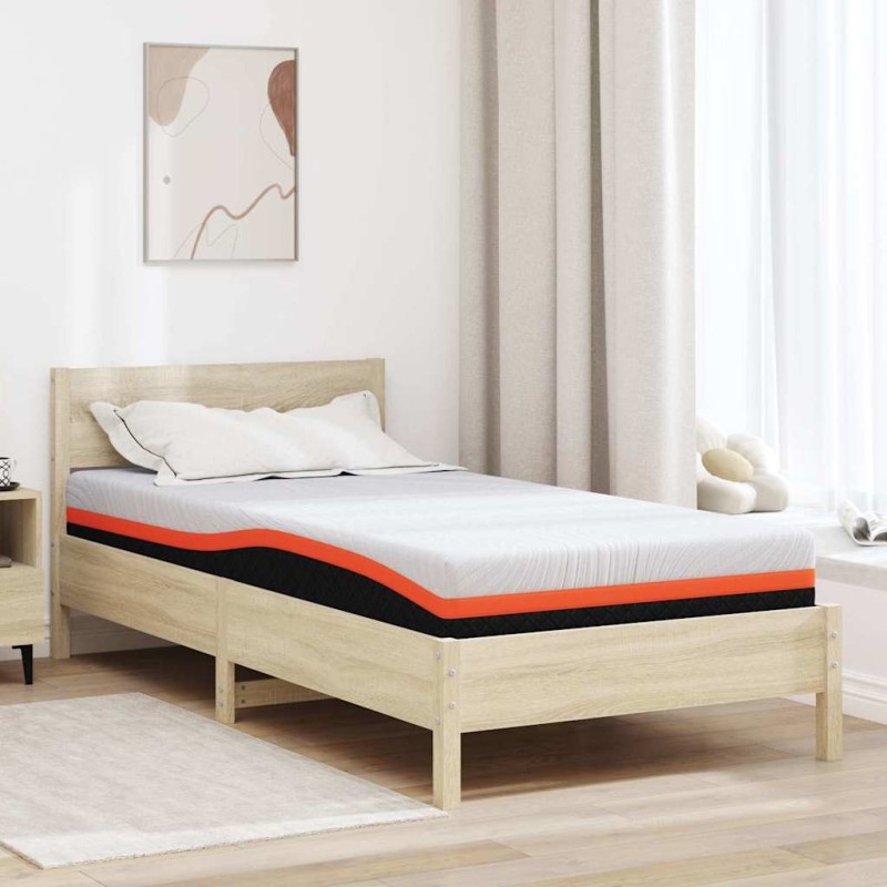 Matelas Blanc et Noir 90 x 200 cm Tissu jacquard 621028621028