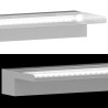 Lame de cascade de piscine avec LED acier inoxydable 110 cm 621029621029