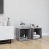 Meubles TV 2 pcs gris béton 37x35x37 cm bois d’ingénierie 621030621030