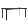Ensemble à manger de jardin 9 pcs noir verre et acier 621031621031