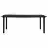 Ensemble à manger de jardin 9 pcs noir verre et acier 621031621031