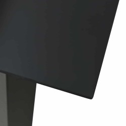 Ensemble à manger de jardin 9 pcs noir verre et acier 621031621031