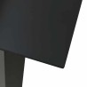 Ensemble à manger de jardin 9 pcs noir verre et acier 621031621031