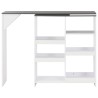 Table de bar avec tablette amovible Blanc 138x39x110 cm 621037621037