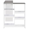 Table de bar avec tablette amovible Blanc 138x39x110 cm 621037621037