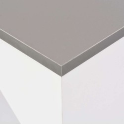 Table de bar avec tablette amovible Blanc 138x39x110 cm 621037621037