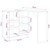 Table de bar avec tablette amovible Blanc 138x39x110 cm 621037621037