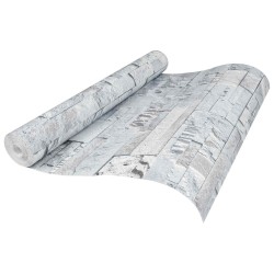 Papier peint en pierre 3D Gris clair 10 x 0,53 m 621038621038