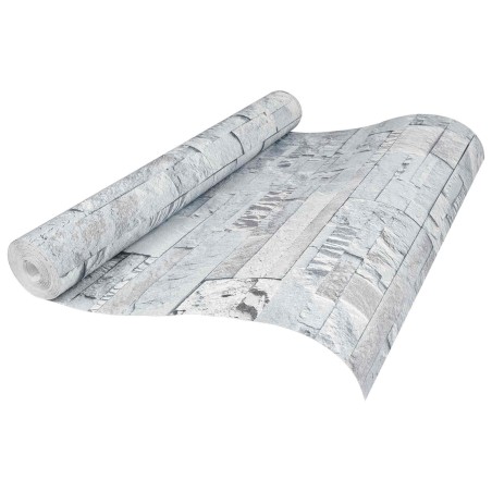 Papier peint en pierre 3D Gris clair 10 x 0,53 m 621038621038