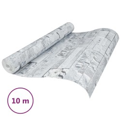 Papier peint en pierre 3D Gris clair 10 x 0,53 m 621038621038