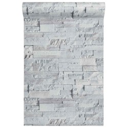 Papier peint en pierre 3D Gris clair 10 x 0,53 m 621038621038