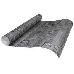 Papier peint en pierre 3D Noir 10 x 0,53 m Tissu non tissé 621039621039