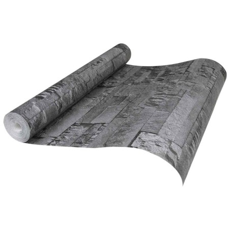 Papier peint en pierre 3D Noir 10 x 0,53 m Tissu non tissé 621039621039