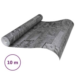 Papier peint en pierre 3D Noir 10 x 0,53 m Tissu non tissé 621039621039