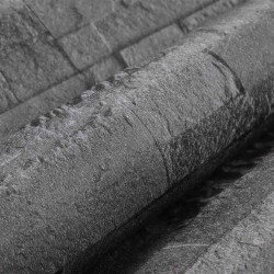 Papier peint en pierre 3D Noir 10 x 0,53 m Tissu non tissé 621039621039