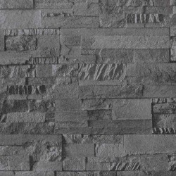 Papier peint en pierre 3D Noir 10 x 0,53 m Tissu non tissé 621039621039