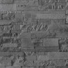Papier peint en pierre 3D Noir 10 x 0,53 m Tissu non tissé 621039621039