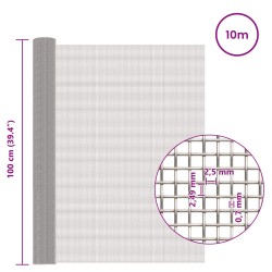 Écran en maille 100 x 1000 cm 8 Mesh Acier Inoxydable 201 621044621044