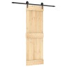 Porte coulissante Naturel et noir 70 x 210 cm 621048621048