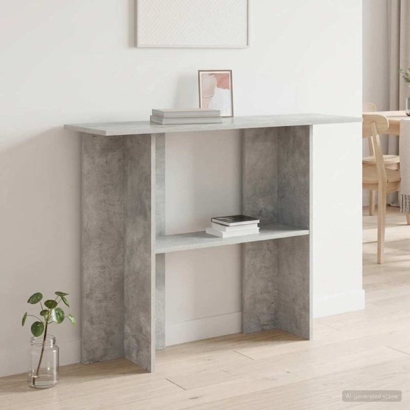 Table console Gris béton 100 x 30 x 75 cm Bois d'ingénierie 621052621052