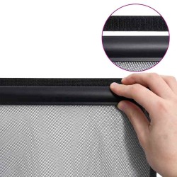 Écran de porte insectes avec rideau en maille Noir 80 x 220 cm 621054621054