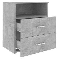 Table de chevet Gris béton 50x32x60 cm 621055621055